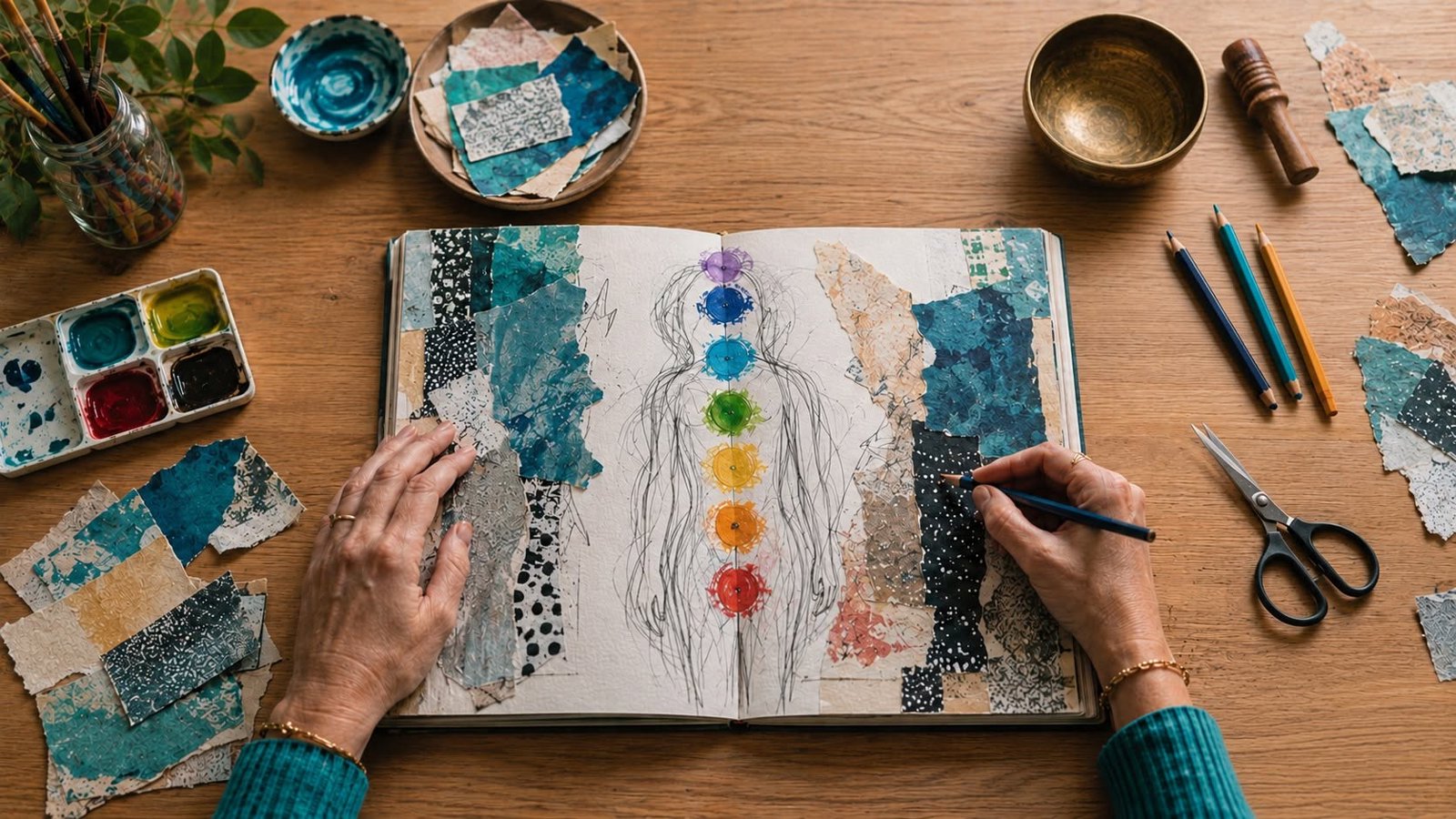 journal créatif et chakras